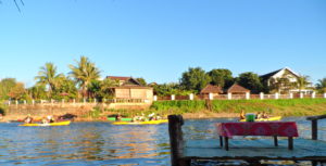 motorboats, Nam Song river, Vang Vieng, Laos